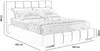 ADIDAR Greta Polsterbett 180x200cm Doppelbett Metalrahmen Produktbild-Vorschau 4