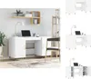 vidaXL Schreibtisch Weiß 140x50x75 cm Holzwerkstoff -  Produktbild-Vorschau 1
