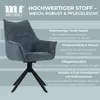 Esszimmerstuhl 4er Set Ginosa blau mit Armlehnen & Produktbild-Vorschau 5