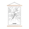 MuchoWow® Textilposter Karte - Hamm - Stadtplan - Karte Produktbild-Vorschau 1