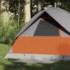 vidaXL Kuppel-Campingzelt 2 Personen Orange Wasserdicht Produktbild-Vorschau 2