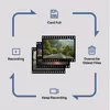 Diagram showing the recording loop of a dash cam, from recording to card full and overwriting old files. Voir les images du produit
