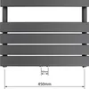Aquabad Badheizkörper Aurea 50x140cm 663W Anthrazit Produktbild-Vorschau 4