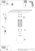 Diagram showing the assembly steps for a ceiling lamp. Produktbild-Vorschau