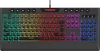 A top-down view of a gaming keyboard with RGB lighting. Produktbild-Vorschau