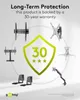 Goobay 70824 Supporto a soffitto per TV Basic (M), nero - Anteprima dell’immagine prodotto 10