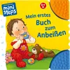 A baby book with illustrations of a baby, a teddy bear, and a piglet. Produktbild-Vorschau