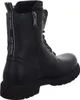 A black leather boot shown from the back-left side. Voir les images du produit