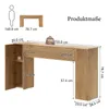 FABATO 155 cm gewellte Konsole mit 2 versteckten Produktbild-Vorschau 2