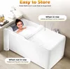 Badewannenabdeckung - Faltbarer Deckel - 170×75 cm - PVC & Produktbild-Vorschau 3