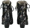Laura Vita Damen Stiefelette Leder Blumenmuster und Produktbild-Vorschau 11