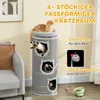 PawHut Kratztonne 96 cm hoch Katzentonne mit 3 Höhlen und Produktbild-Vorschau 4