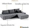 Beautysofa DRACO L Ecksofa mit Schlaffunktion & Bettkasten Produktbild-Vorschau 3