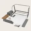 A disassembled baby bed and its components are laid out on a light gray background. Náhľad obrázku produktu