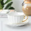 Porcelain White Cup 220ml Gold Edge Elegance Koffie Voor Productafbeelding-voorbeeld 3