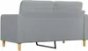 vidaXL 2-Sitzer-Sofa Hellgrau 140 cm Stoff Produktbild-Vorschau 5