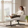 HOMCOM Relaxsessel mit Hocker, Fernsehsessel mit hoher Produktbild-Vorschau 4