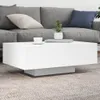vidaXL Couchtisch mit LED-Leuchten Weiß 85x55x31 cm Produktbild-Vorschau 2