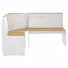 The Living Store Rohová lavice 151 cm medově hnědá a bílá z Náhled obrázku produktu 3