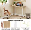 COSTWAY Bureau en forme de C avec roulettes, hauteur Voir les images du produit 7