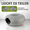 Katzentunnel Katzenhöhle Katzenbett Spielhöhle Grau Produktbild-Vorschau 4