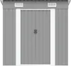 vidaXL Casetta da giardino in metallo grigio Anteprima dell’immagine prodotto 4