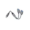 INF Adattatore da tipo C a doppio USB 2.0 Grigio Anteprima dell’immagine prodotto 2