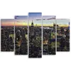5-teiliges leinwandbild new york city nacht 200x100 cm Produktbild-Vorschau 2