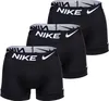 Three black Nike boxer shorts are arranged in a staggered formation against a white background. Produktbild-Vorschau