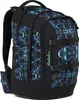 A backpack with a black and blue patterned design. Produktbild-Vorschau