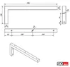 SOTECH Wandkonsole L-Winkel WK450 450 x 150 x 30 mm schwarz Produktbild-Vorschau 6