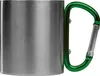 Doppelwandige Tasse aus Edelstahl mit Karabinerhaken / Produktbild-Vorschau 2