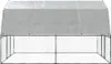 vidaXL Hühnergehege mit Dach und Tür Silbern Verzinkter Produktbild-Vorschau 5
