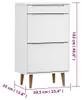 vidaXL Skriňa na topánky MOLDE White 59,5x35x103 cm Masívne Náhľad obrázku produktu 8