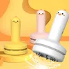 Three cartoon-styled mini vacuum cleaners in yellow, pink, and white, with the white one in the foreground demonstrating its cleaning function. Produktbild-Vorschau
