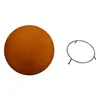 A round, rust-colored fire bowl and a metal stand are shown against a white background. Produktbild-Vorschau