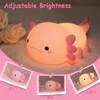 Kinder Nachtlicht, Süßes Axolotls Silikon Pat Nachtlicht, Produktbild-Vorschau 2