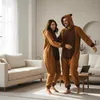 Pyžamo overal Kigurumi kostým pre dospelých Hnedá Kapybara Náhľad obrázku produktu 2