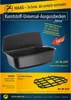 A product advertisement for a plastic universal sink basin and a grate. Produktbild-Vorschau