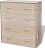 A light brown wooden chest of drawers with four drawers. Náhled obrázku produktu