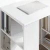 Scrivania vidaXL, bianca, in legno composito, 90 x 50 x 75 Anteprima dell’immagine prodotto 4