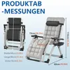 LZQ Gartenliege Klappbar bis 160 kg, Gepolsterter Produktbild-Vorschau 2