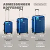 MONZANA® 3tlg. Kofferset Exopack TSA Schloss Hartschalen Produktbild-Vorschau 8