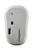 The underside of a white wireless optical mouse is shown against a white background. Anteprima dell’immagine prodotto