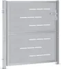 vidaXL Gartentor mit Schloss Silber 85 x 97 cm Edelstahl Produktbild-Vorschau 4