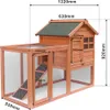 Wiltec Hasenstall 1220 x 630 x 920 mm mit Freilaufgehege Produktbild-Vorschau 5
