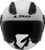 A white jet helmet with a black visor and black vents. Anteprima dell’immagine prodotto