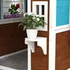 Outsunny Kinderspielhaus aus Holz mit Fenster Blumenregal Produktbild-Vorschau 8