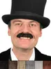 A man wearing a top hat and a mustache. Produktbild-Vorschau