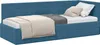 vidaXL Rohový rám postele s čelem modrý 80 cm x 200 cm Náhled obrázku produktu 1